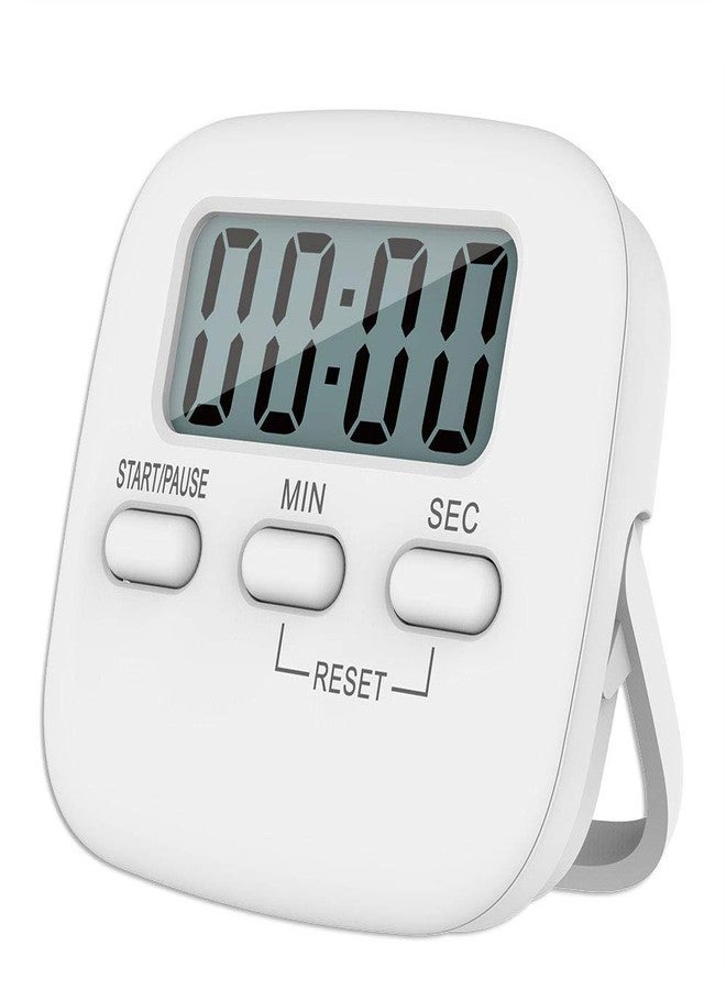 DONDA Digital Large Digit Kitchen Timer with Alarm |Stop Watch Timer for Study Table |Laboratory Timer |Kitchen Timer with Magnetic Stand (White) - Image 1